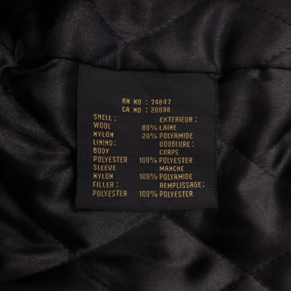 Marc New York Mens Wool Blend Quilted Lined Full Zip Jacket Large Black - Picture 13 of 13